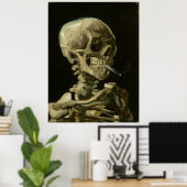 Skeleton roken een sigaret door Vincent van Gogh Poster (Thuiskantoor)