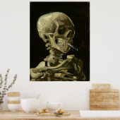 Skeleton roken een sigaret door Vincent van Gogh Poster (Keuken)