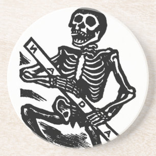 Skeleton, rond 1951 Mexico. Zandsteen Onderzetter