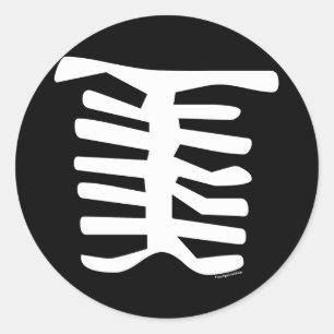 Skeleton Ronde Sticker