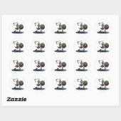 Skeleton Ronde Sticker (Vel)