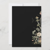 Skeleton Roze Bloemen Halloween Kostuumfeest Kaart (Achterkant)