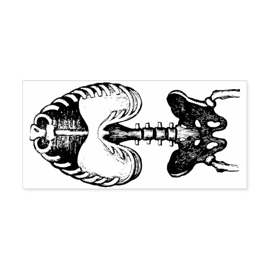 Skeleton Rubberstempel (Afrduk)