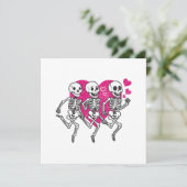 Skeleton Runner Cadeaukussen, Valentijnsdag Cadeau Feestdagenkaart (Staand voorkant)