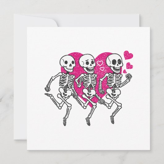 Skeleton Runner Cadeaukussen, Valentijnsdag Cadeau Feestdagenkaart (Voorkant)