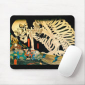 Skeleton samengevat door Witch Kuniyoshi Fine Art Muismat (Met muis)