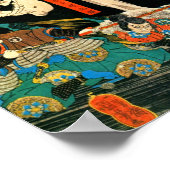 Skeleton samengevat door Witch Kuniyoshi Fine Art Poster (Hoek)