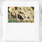 Skeleton samengevat door Witch Kuniyoshi Fine Art Rechthoekige Sticker (Tas)