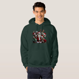 Skeleton Santa Christmas Group Photo – Festive 3D  Hoodie