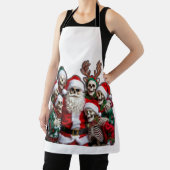 Skeleton Santa Christmas Group Photo – Festive 3D  Schort (Insitu)