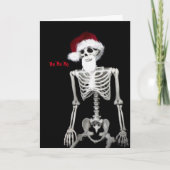 Skeleton Santa Christmas Kaart vrolijk eng! (Voorkant)