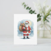 Skeleton Santa Claus Briefkaart (Staand voorkant)