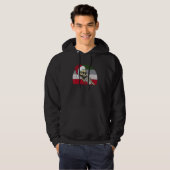 Skeleton Santa Claus Hat Drinking Coffee  Christma Hoodie (Voorkant volledig)