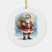 Skeleton Santa Claus Keramisch Ornament (Voorkant)