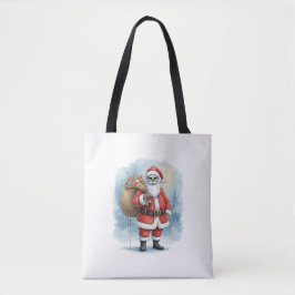 Skeleton Santa Claus Tote Bag