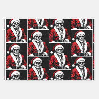 Skeleton Santa Inpakpapier Vel
