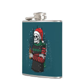 Skeleton Santa Kerstman Adult Stocking Stuffer Heupfles (Links)