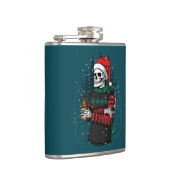 Skeleton Santa Kerstman Adult Stocking Stuffer Heupfles (Rechts)