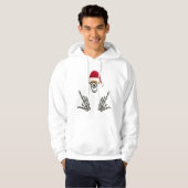 Skeleton Santa met duivelshoorns Hoodie (Voorkant volledig)