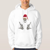 Skeleton Santa met duivelshoorns Hoodie (Voorkant)