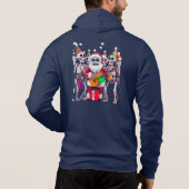 **Skeleton Santa Party – Funny 3D Christmas Skelet Hoodie (Achterkant)