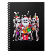 **Skeleton Santa Party – Funny 3D Christmas Skelet Notitieboek (Voorkant)