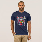 **Skeleton Santa Party – Funny 3D Christmas Skelet T-shirt (Voorkant volledig)