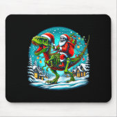 Skeleton Santa Riding T Rex Dinosaur Funny Christm Muismat (Voorkant)