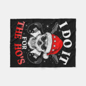 Skeleton Santa Rocker Inappropriate Funny Guitar G Fleece Deken (Voorkant (Horizontaal))