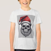 Skeleton Santa Tri-Blend Shirt (Voorkant)