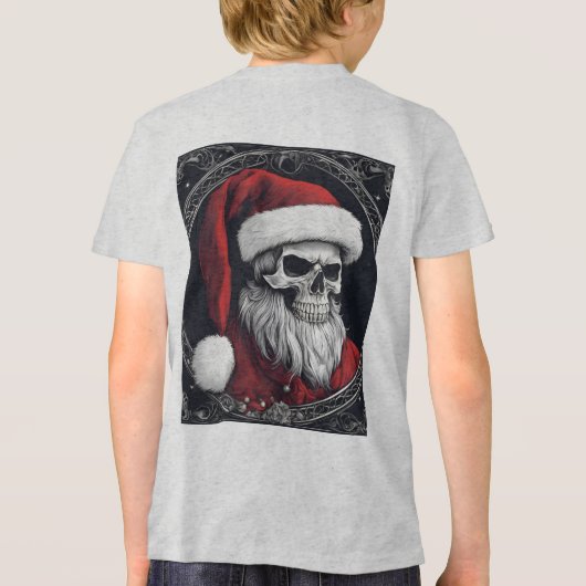 Skeleton Santa Tri-Blend Shirt (Achterkant)