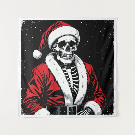 Skeleton Santa Wandkleed (Voorkant)