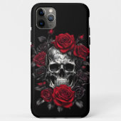 Skeleton Schedels en Rozen iPhone / iPad case (Achterkant)