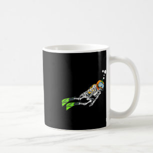 Skeleton Scu Diving Halloween Pumpkin Diver Koffiemok