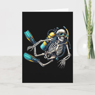 Skeleton Scu Diving Halloween Skeleton Scu Diver Kaart