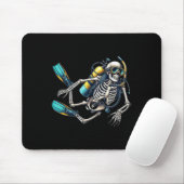 Skeleton Scu Diving Halloween Skeleton Scu Diver Muismat (Met muis)