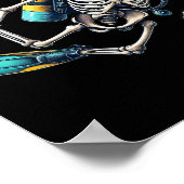Skeleton Scu Diving Halloween Skeleton Scu Diver Poster (Hoek)