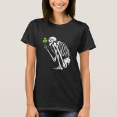 Skeleton Shamrock St Patricks Day C Leprechaun Hat T-shirt (Voorkant)