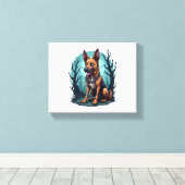 Skeleton Shepherd Dog Canvas Afdruk (Insitu (Houten vloer))