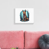 Skeleton Shepherd Dog Canvas Afdruk (Insitu (Woonkamer))