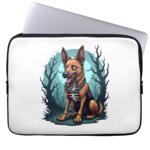 Skeleton Shepherd Dog Laptop Sleeve