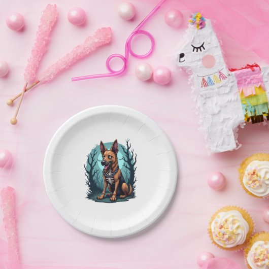 Skeleton Shepherd Dog Papieren Bordje (Feest)