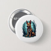 Skeleton Shepherd Dog Ronde Button 5,7 Cm (Voorkant /achterkant)