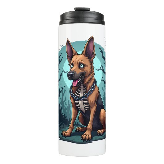 Skeleton Shepherd Dog Thermosbeker (Voorkant)