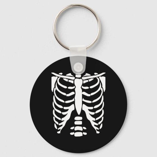 Skeleton Shirt Halloween Kostuum Rib Cage Anatomie Sleutelhanger (Voorkant)