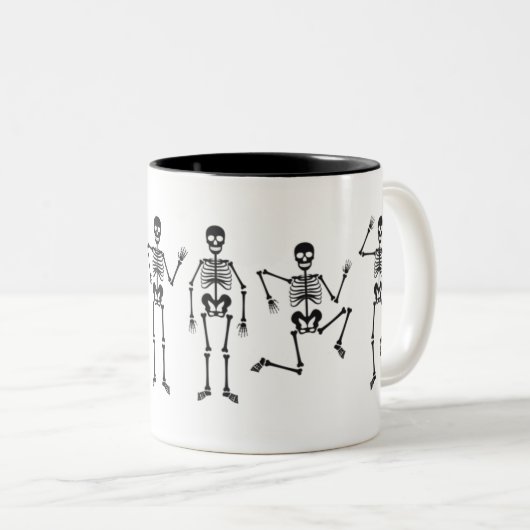 Skeleton Silhouette Halloween Mok (Voorkant rechts)