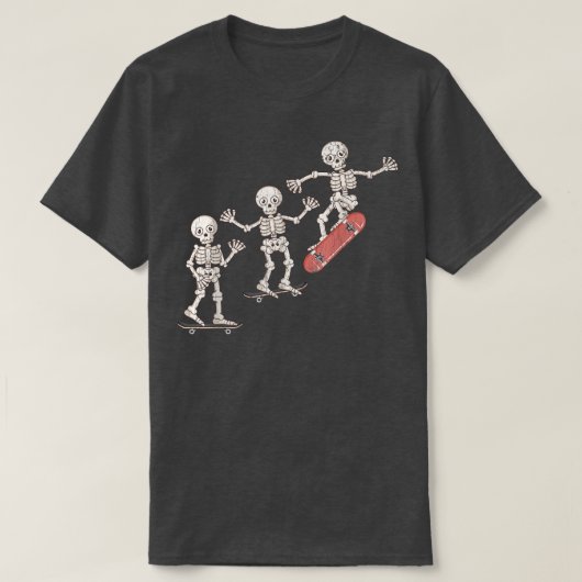 Skeleton Skateboard Funny Skateboardskateboard T-shirt (Design voorkant)