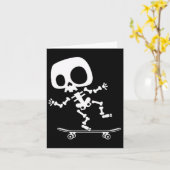 Skeleton Skateboard Halloween Kostuum Fun Skateboa Kaart (Gele Bloem)