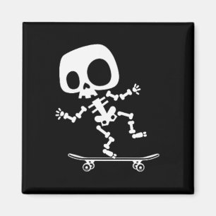 Skeleton Skateboard Halloween Kostuum Fun Skateboa Magneet