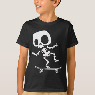 Skeleton Skateboard Halloween Kostuum Fun Skateboa T-shirt